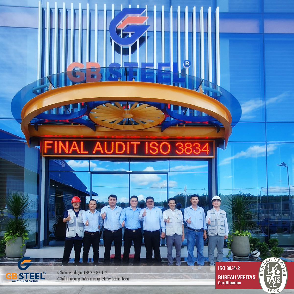 GB STEEL | ISO 3834 - 2 - 2021 Bureau Veritas Việt Nam