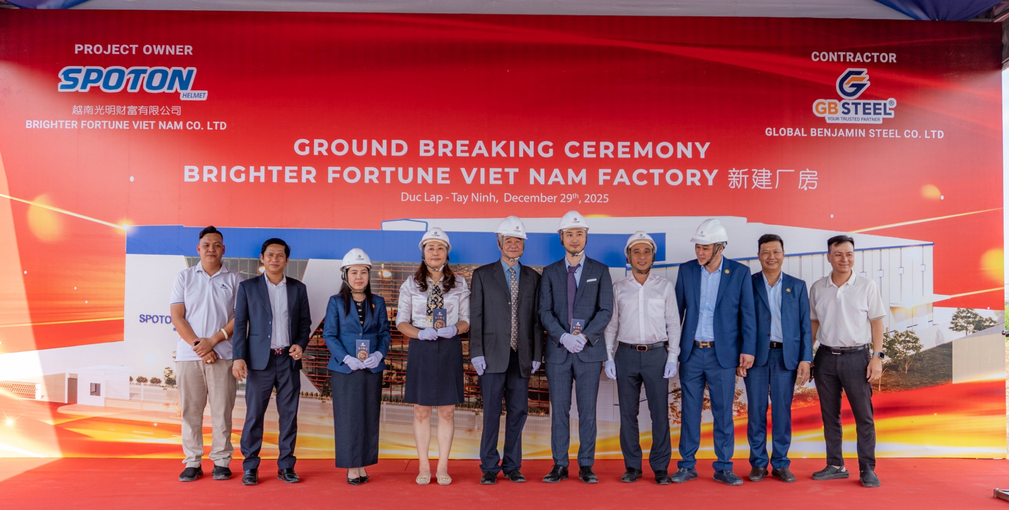 GB STEEL khởi công cùng chủ đầu tư tại Dự án Nhà máy BRIGHTER FORTUNE VIETNAM