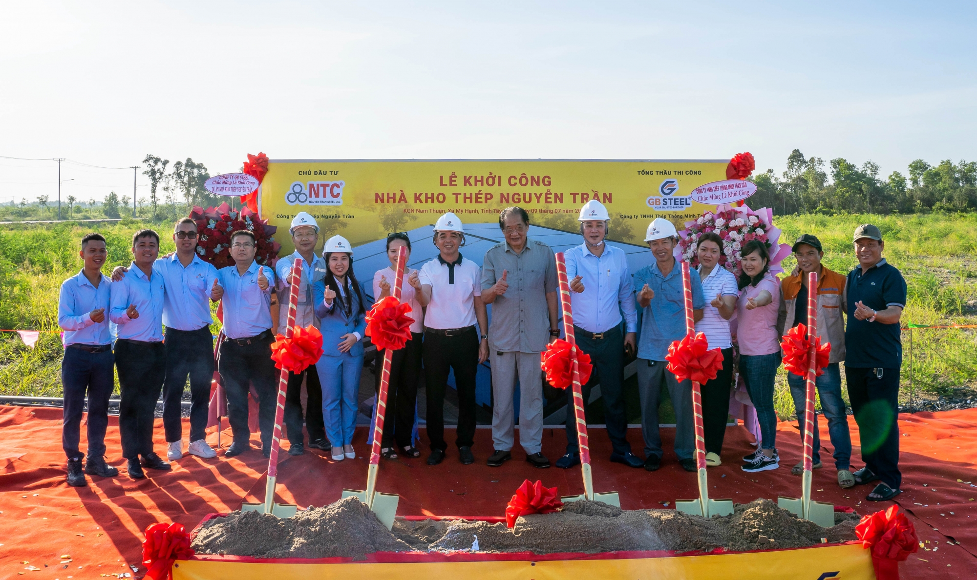 gb steel organizes groundbreaking ceremony for nguyen tran steel warehouse
